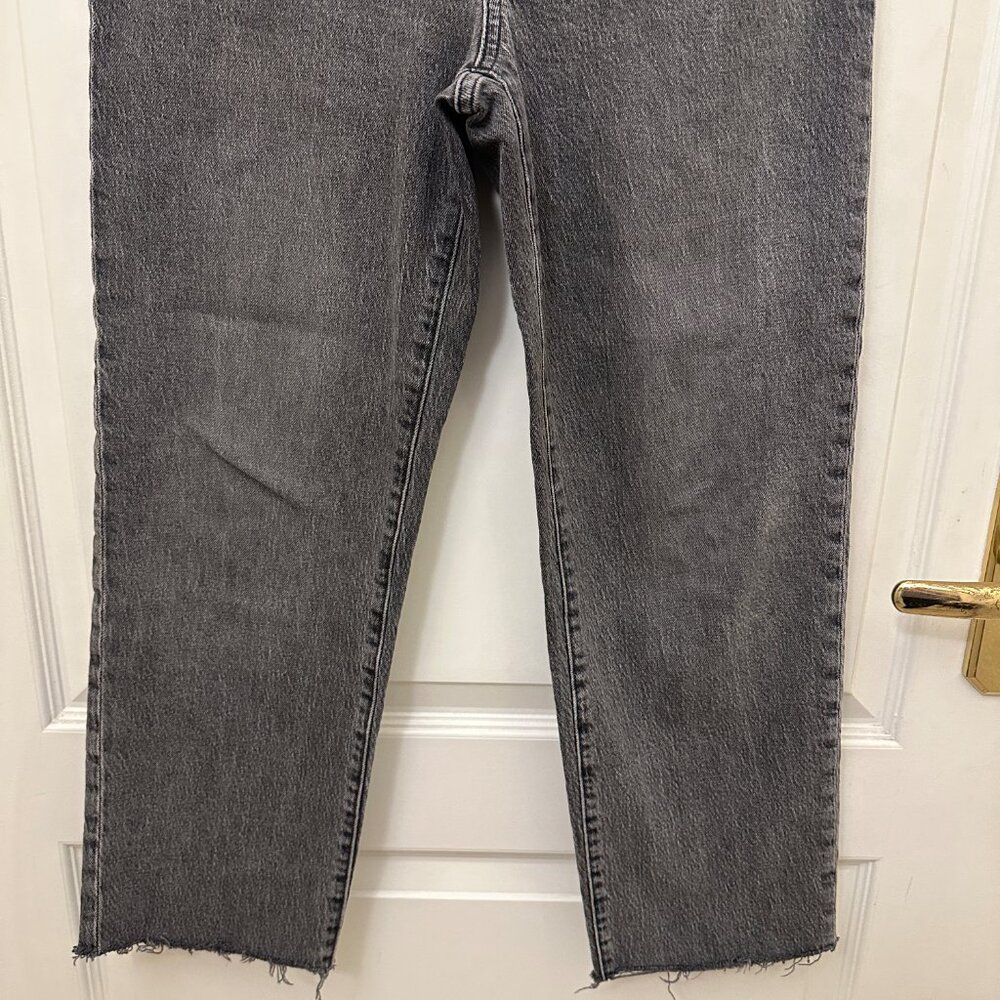 GUC Madewell The Perfect Vintage Straight Jeans Size 27 Washed Black - Picture 3 of 9